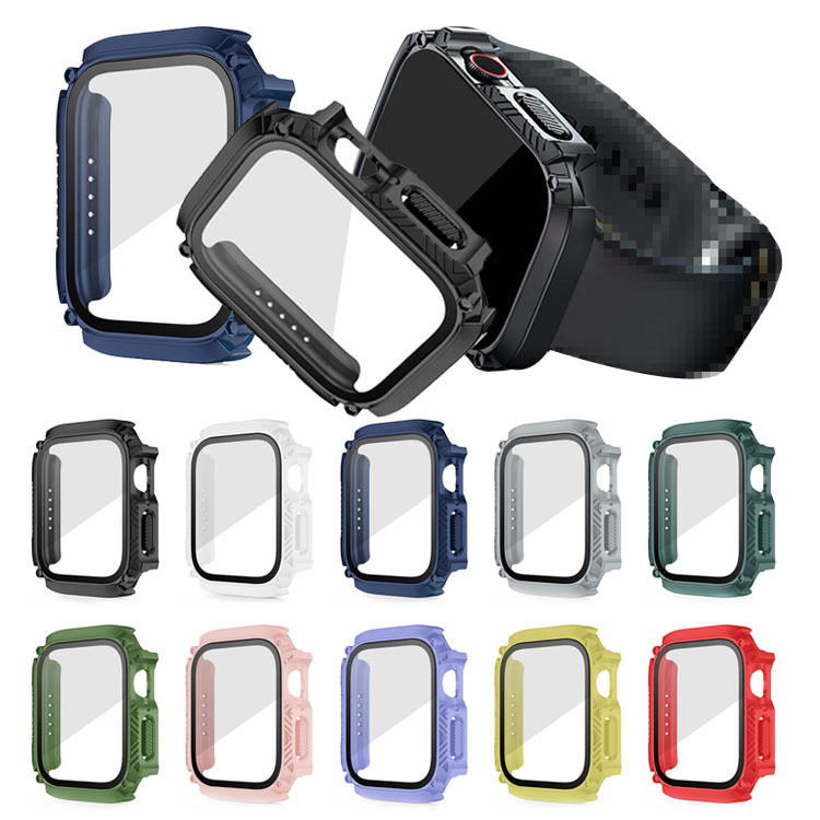 Apple Watch Series 9/8/7/Ultra 2/1 �P�[�X �K���X�t�B���� �P�[�X �J�o�[ �t���ی�J�o�[ �A�b�v���E�H�b�` �V���[�Y9/8/7/�E���g��2/1 41mm/45mm/49mm