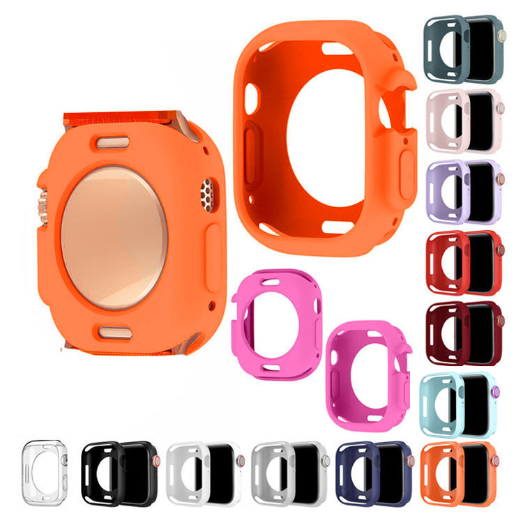 Apple Watch Series 9/8/7/Ultra 2/1 �P�[�X �J�o�[ �A�b�v���E�H�b�` �V���[�Y9/8/7/�E���g��2/1 41mm/45mm/49mm �\�t�g�P�[�X �ی�P�[�X �����ȒP