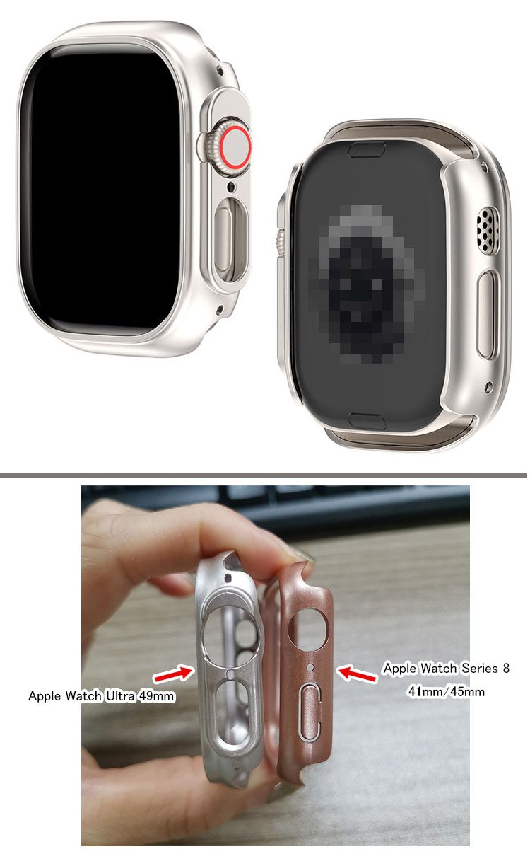 Apple Watch Series 9/8/7/Ultra 2/1 ケース カバー アップルウォッチ シリーズ9/8/7/ウルトラ2/1 41mm/45mm/49mm ハードカバー 保護ケース 装着簡単｜it-donya｜03