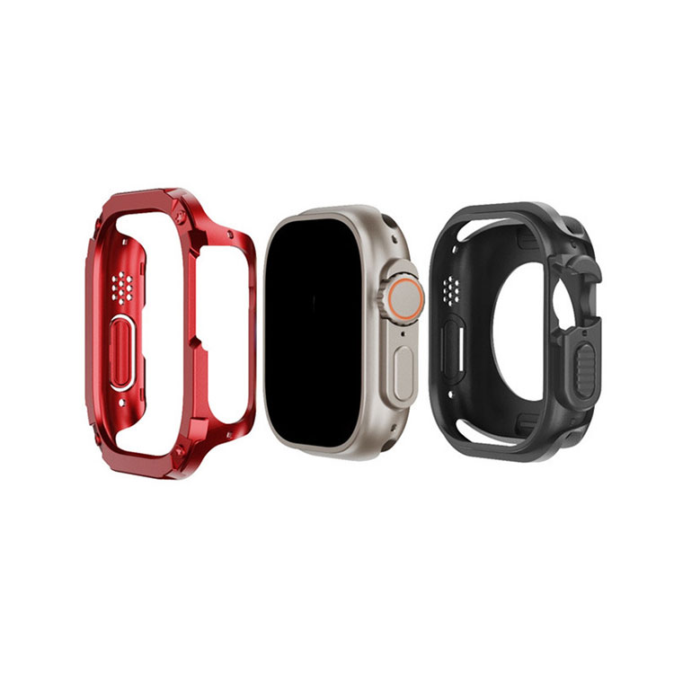 Apple Watch Ultra 2 バンパー ケース プラスチック メッキ ハードケース 49mm かっこいい アップルウォッチ ウルトラ2 カバー |  | 02