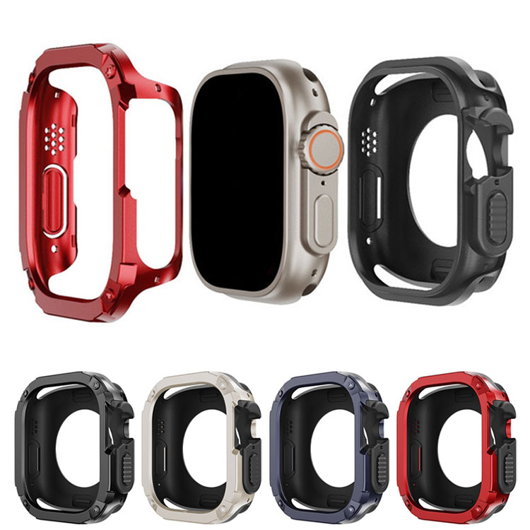 Apple Watch Ultra 2 バンパー ケース プラスチック メッキ ハードケース 49mm かっこいい アップルウォッチ ウルトラ2 カバー | 