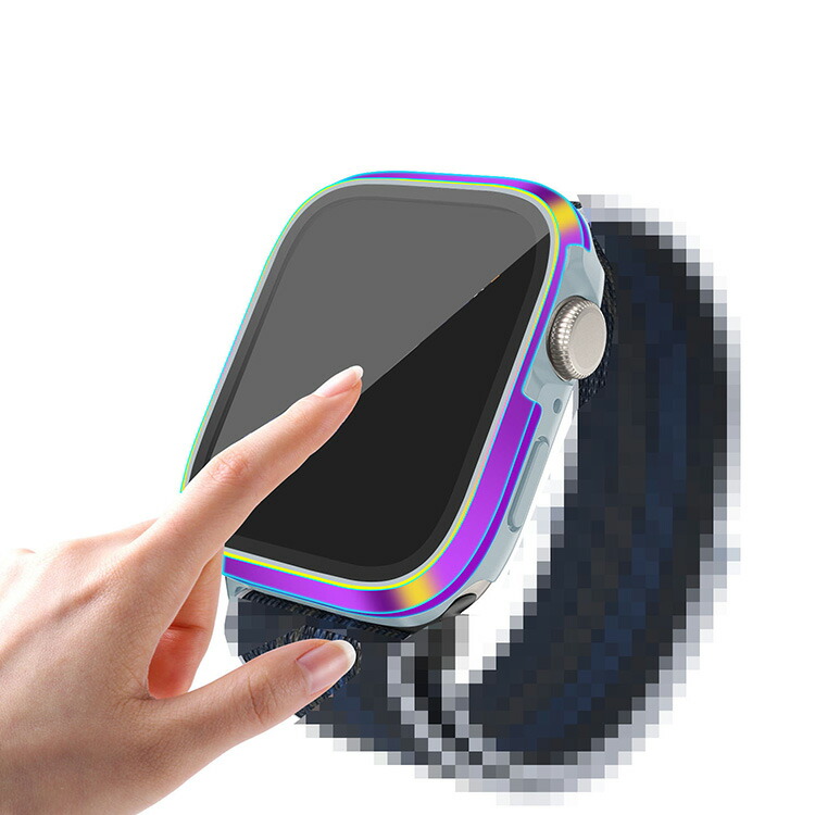 Apple Watch Series 10 ケース 耐衝撃 カバー TPU＆アルミバンパー 強化ガラス ガラスフィルム付き 液晶保護ケース かっこいい アップルウォッチ10 |  | 02