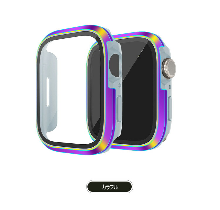 Apple Watch Series 10 ケース 耐衝撃 カバー TPU＆アルミバンパー 強化ガラス ガラスフィルム付き 液晶保護ケース かっこいい アップルウォッチ10 |  | 08
