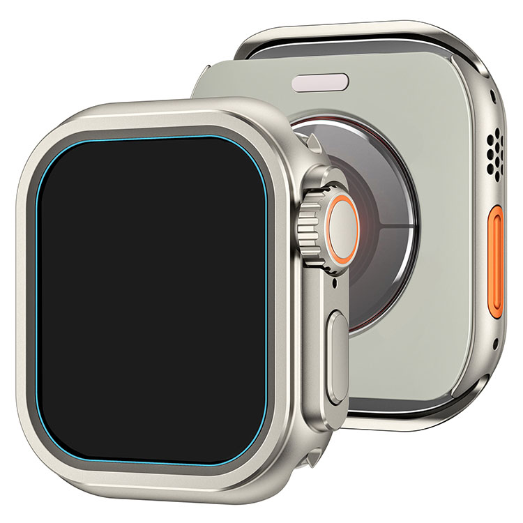 Apple Watch Series 10 ケース 46mm カバー アルミバンパー  バンパーカバー 強化ガラス ガラスフィルム付き 全面保護 光沢/マット 液晶保護ケース |  | 01