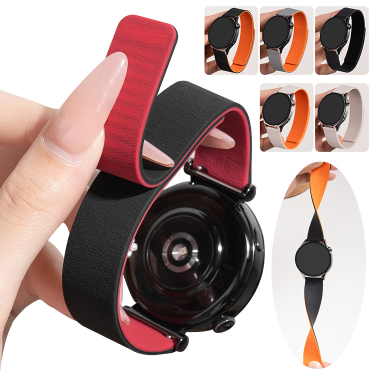 Amazfit �o���h �x���g �V���R�� �o���h�� 20mm 22mm �}�O�l�b�g�t�� ���C�t�� Active Balance Cheetah Pro Bip 5 GTR4 GTS4