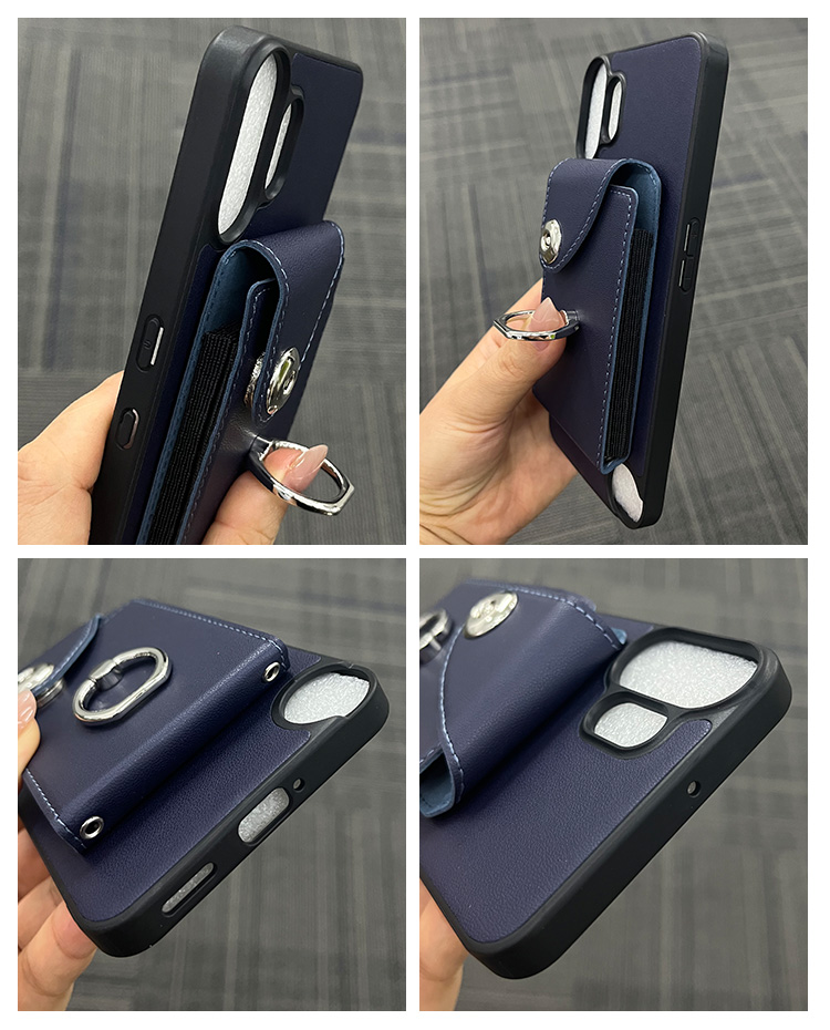 CMF Phone 2 Pro ケース 耐衝撃 カバー PUレザー 一体型リング付き