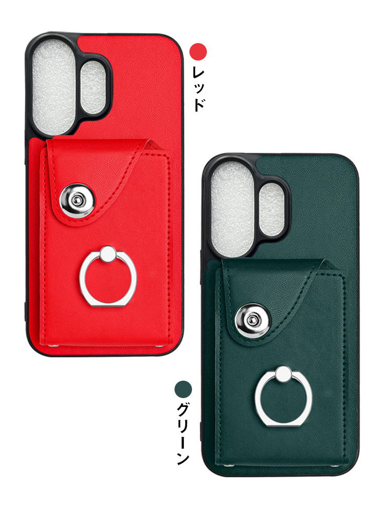 CMF Phone 2 Pro ケース 耐衝撃 カバー PUレザー 一体型リング付き