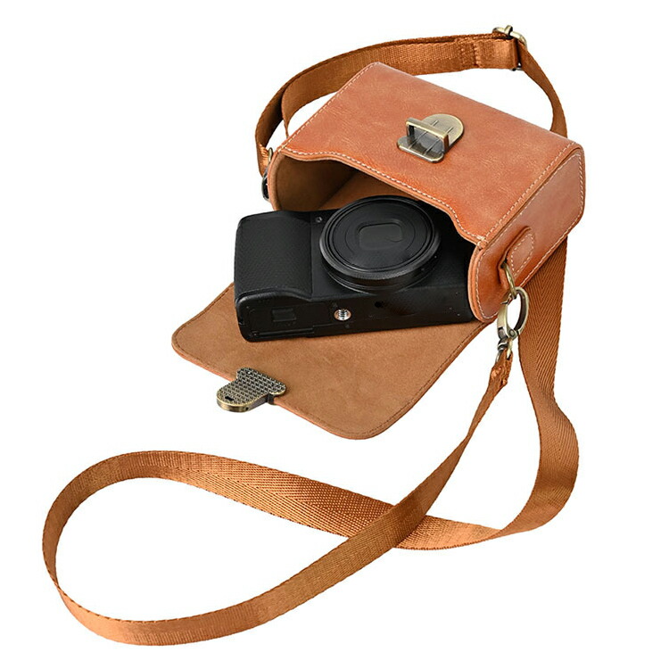 LUMIX DC-TZ99 ケース ZS99 カバー ショルダーストラップ付き PU