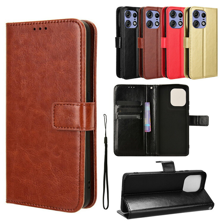 Motorola Edge 50 Pro / 50S Pro �P�[�X �蒠�^ �J�o�[ PU���U�[ �蒠�^���U�[�P�[�X �X�g���b�v�t�� �X�^���h�@�\ �J�[�h���[ �X�g���b�v�� �G�b�W 50