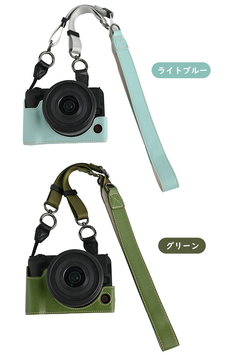 EOS R50 V ケース カメラケース PUレザーハーフケース ハーフカバー