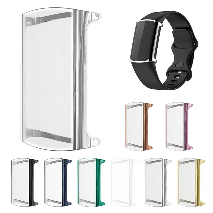 Fitbit Charge 6 �P�[�X �J�o�[ ���b�L / �N���A ���� �\�t�g �t���ی� �t�B������� �ی�P�[�X/�J�o�[ �t�B�b�g�r�b�g �`���[�W6 TPU