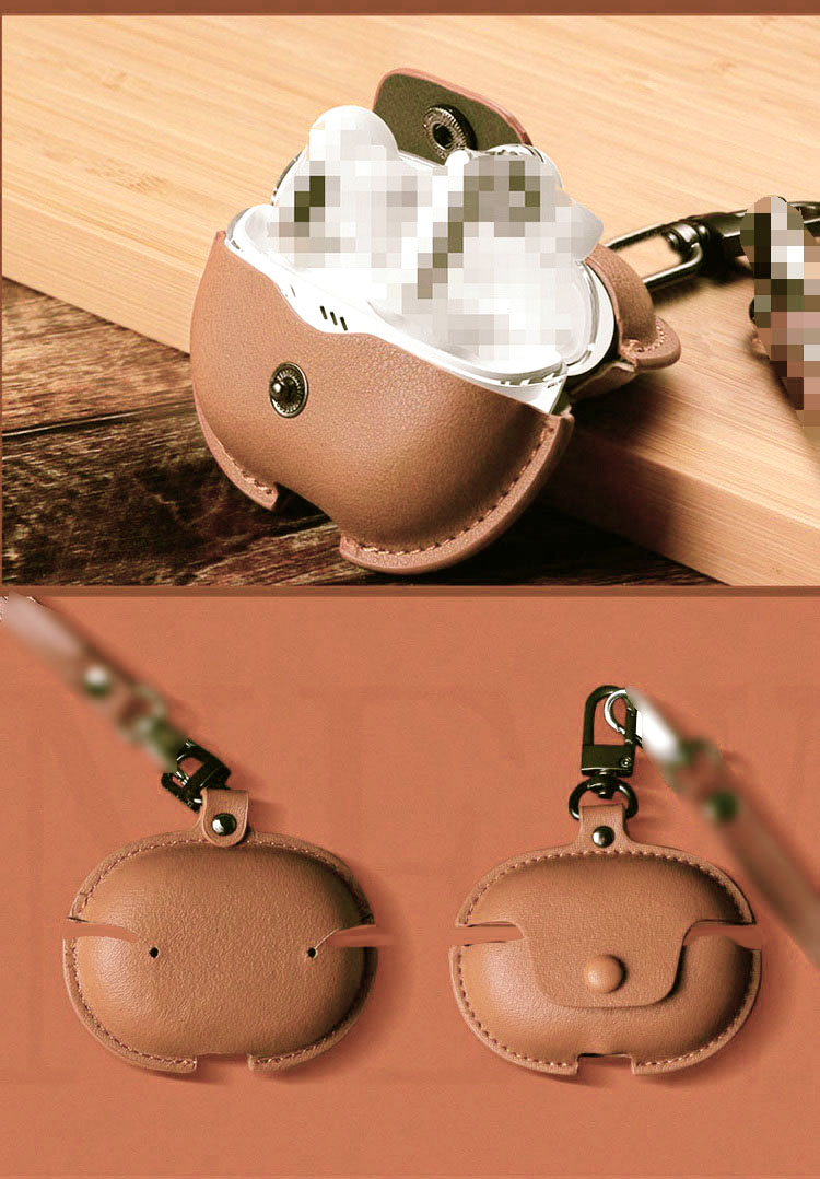 FreeClip ケース PUレザー カバー シンプル ストラップ付き 充電穴付き