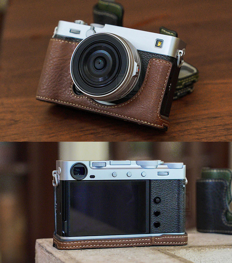 FUJIFILM X-E5 ケース カメラケース PUレザーハーフケース ハーフ