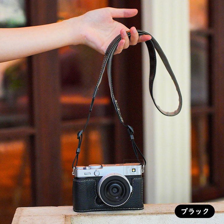 FUJIFILM X-E5 ケース カメラケース PUレザーハーフケース ハーフ