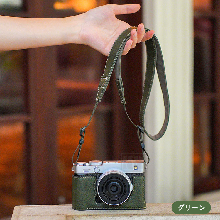 FUJIFILM X-E5 ケース カメラケース PUレザーハーフケース ハーフ