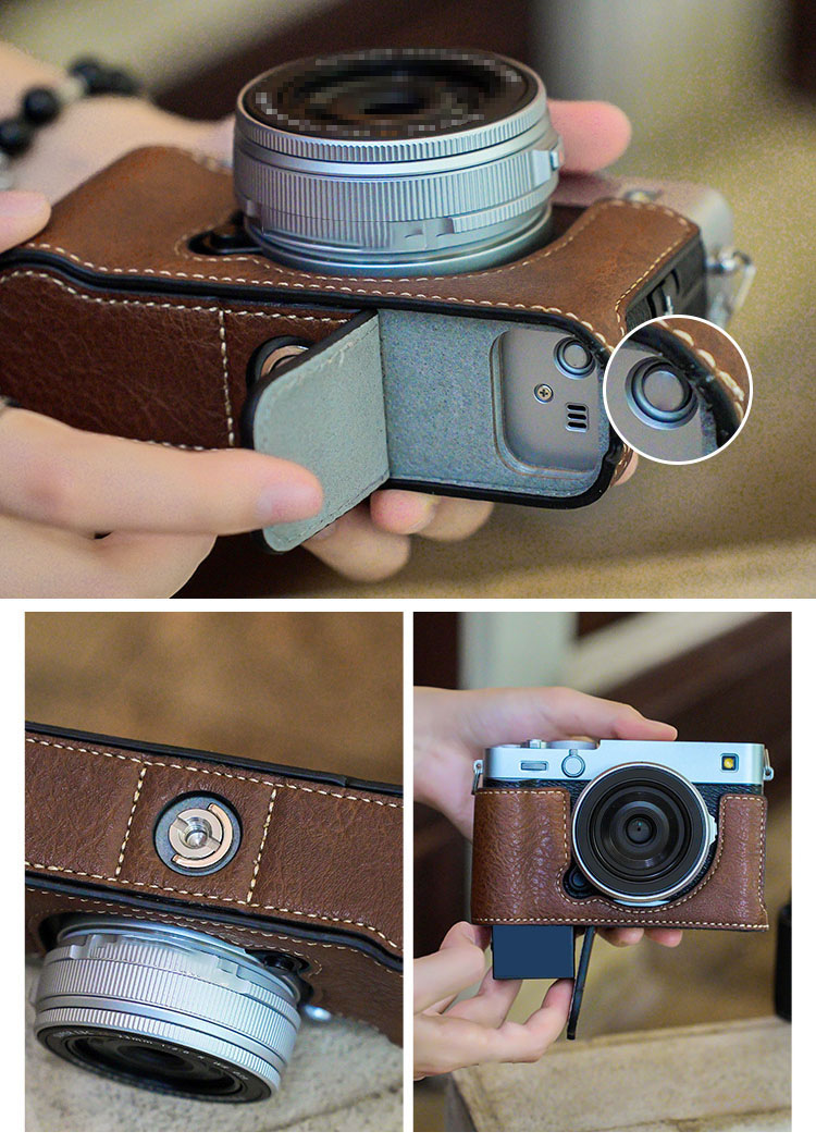 FUJIFILM X-E5 ケース カメラケース PUレザーハーフケース ハーフ