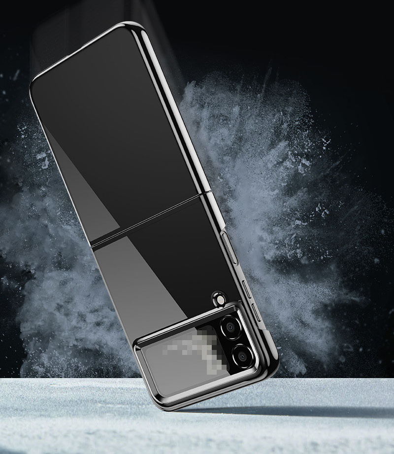 Galaxy Z Flip4 クリアケース / カバー メッキ 透明 折りたたみ型 シンプル 保護ケース ギャラクシーZ フリップ4 SCG17 SC-54C｜it-donya｜04