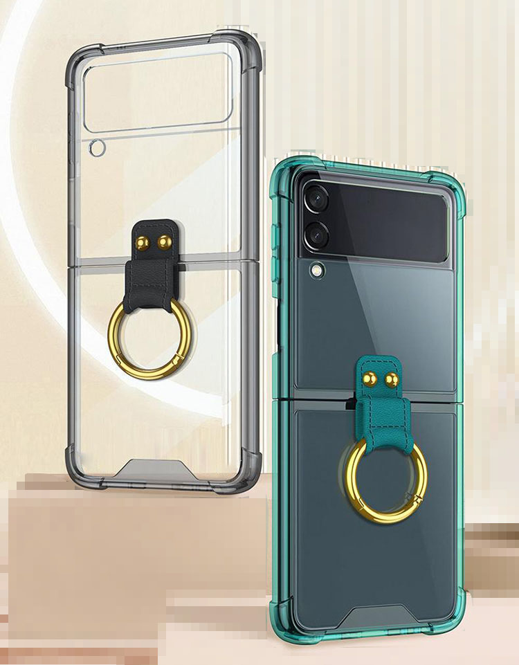 Galaxy Z Flip4 クリアケース 耐衝撃ケース 折りたたみ型 透明ケース