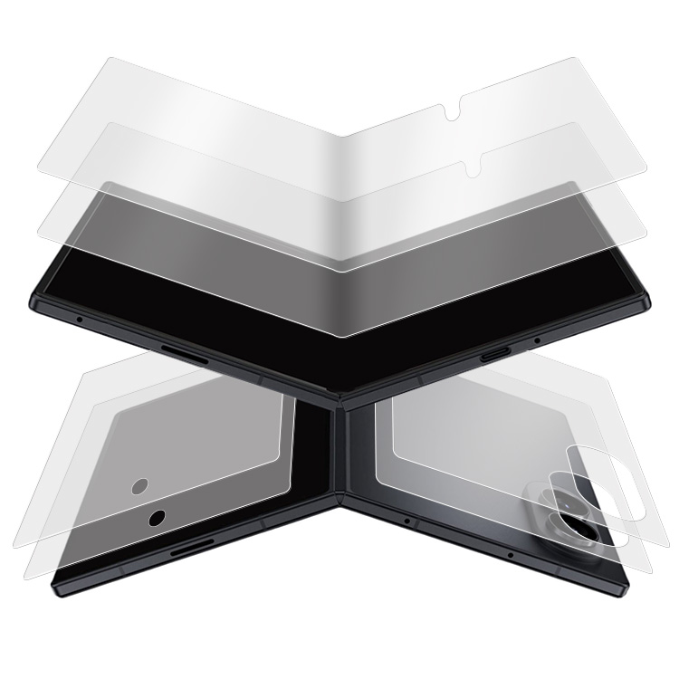Galaxy Z Fold 8 �ی�t�B���� 2�Z�b�g ���v6���� �t���ی�t�B����+�T�u�f�B�X�v���C�t���ی�t�B����+�w�ʕی�t�B���� TPU�f�� ���� ��ʕی�