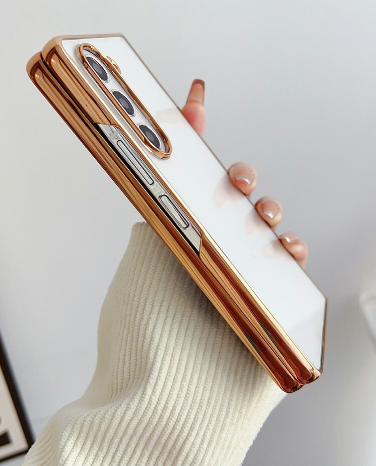 ケース Galaxy Z Fold4 /W23,透明メッキ 手帳型+強化ガラス膜 Amazon.co.jp: Galaxy Z Fold4 /W23携帯ケース,透明メッキ 手帳