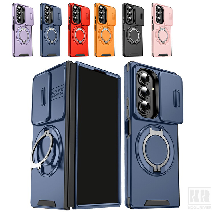 Galaxy Z Fold8 �P�[�X �X���C�h���J���������Y�J�o�[�t�� �J�o�[ �܂肽���݌^ �����Y�ی� �}�O�l�b�g���ԍڃz���_�[�Ή�  ��̌^�����O�t�� �X�^���h�@�\