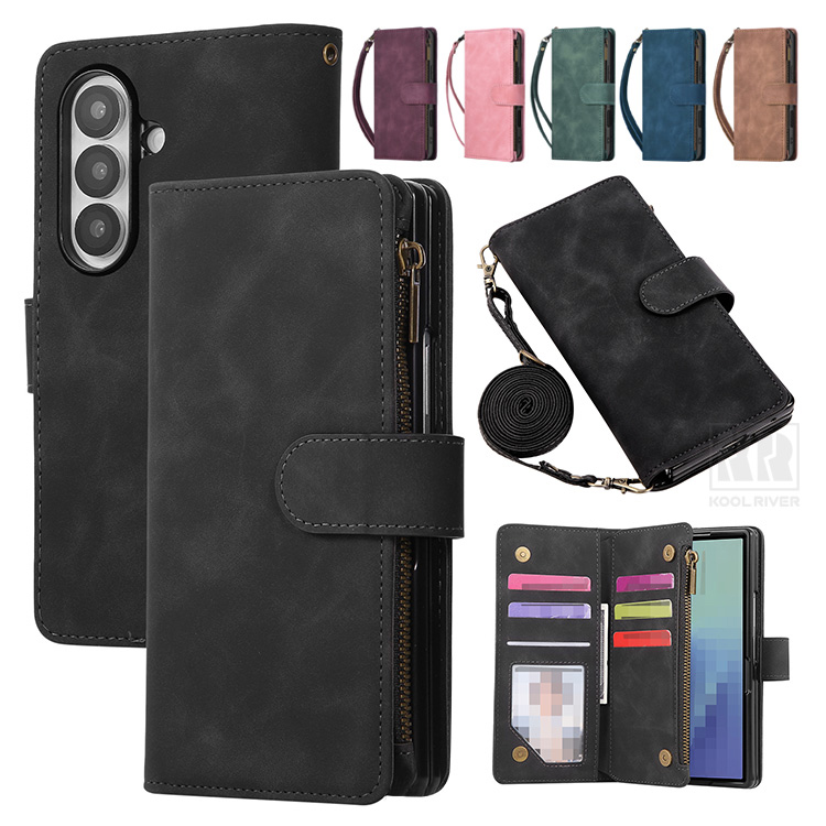 Galaxy Z Fold8 �P�[�X �ϏՌ� �J�o�[ �܂肽���݌^ �n���h�X�g���b�v�t�� ���|���x���g�t�� �蒠�^PU���U�[�P�[�X PU���U�[ + �v���X�`�b�N �X�^���h�@�\