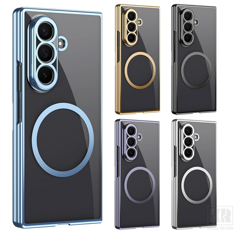 Galaxy Z Fold8 �P�[�X �J�o�[ �܂肽���݌^ �����K���X�t�B�����t�� �����K���X+�v���X�`�b�N Qi�[�d ���C�����X�[�d �Ή� ���b�L �O�ʋ����K���X