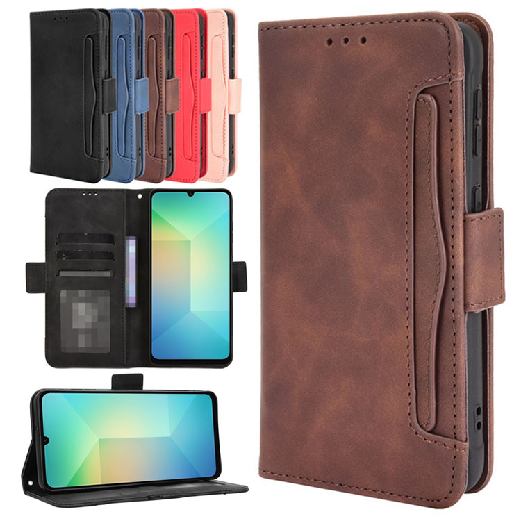 Galaxy A06 4G �P�[�X �蒠�^ �J�o�[ �蒠�^PU���U�[�P�[�X �X�g���b�v�z�[���t�� �X�^���h�@�\ �J�[�h���[ PU���U�[ �ی�P�[�X Samsung �T���X��