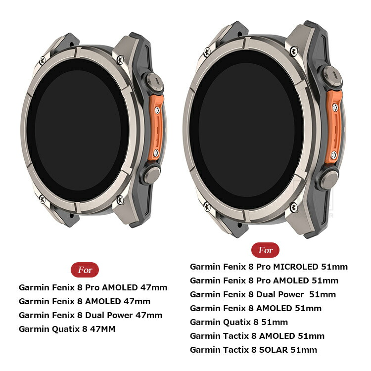 Garmin Fenix8 側面保護ストリップ Fenix 8 Pro Quatix8 Tactix8 47mm