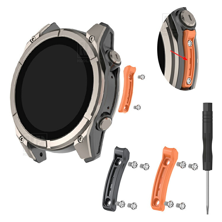 Garmin Fenix8 ���ʕی�X�g���b�v Fenix 8 Pro Quatix8 Tactix8 47mm 51mm �A���~ �A���~�o���p�[ ���ʕی� �ϏՌ� GARMIN �K�[�~��