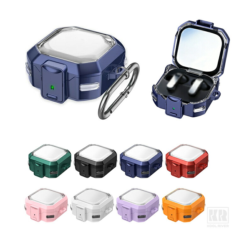 Insta Galaxy Buds4�Ή� �P�[�X �N���A Buds4 Pro �J�o�[ �N���A ���� �J���r�i�t�� Qi�[�d ���C�����X�[�d�Ή� �A�N���� �n�[�h�P�[�X ������ �V���v��