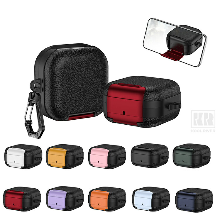 Insta Galaxy Buds4�Ή� �P�[�X �ϏՌ�  Buds4 Pro �J�o�[�J���r�i�t�� PU���U�[ �X�^���h�@�\���� Qi�[�d ���C�����X�[�d�Ή� �V���v�� �ی�J�o�[