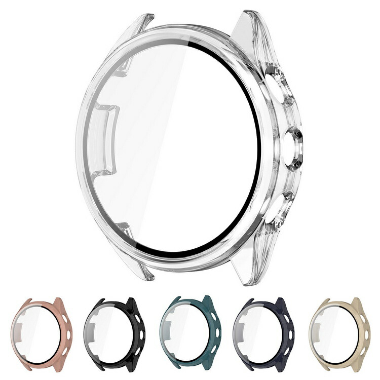 Forerunner 165 �P�[�X �J�o�[ �t���ʋ����K���X �S�ʕی� �t���ی�P�[�X Garmin �K�[�~�� �t�H�A�����i�[165 �P�F/�N���A �t�B�������