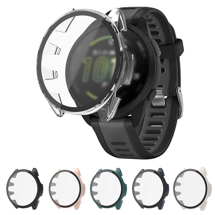 Forerunner 165 �P�[�X �J�o�[ �t���ʋ����K���X �S�ʕی� �t���ی�P�[�X Garmin �K�[�~�� �t�H�A�����i�[165 �P�F/�N���A �t�B�������