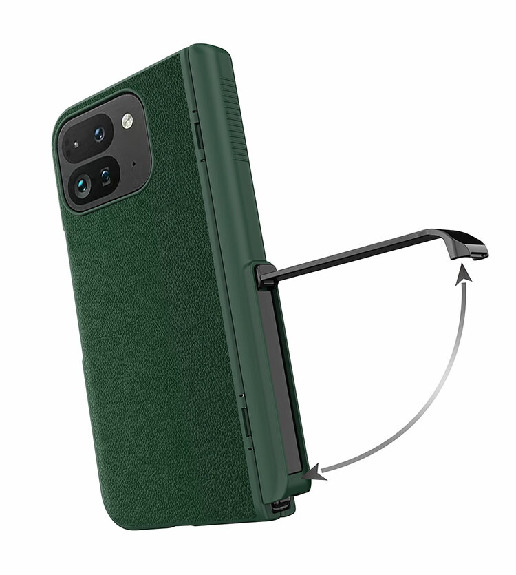 Pixel 9 Pro Fold ケース 耐衝撃 カバー 強化ガラス+PUレザー+