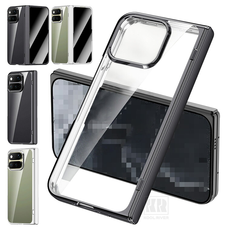 Pixel 11 Pro Fold �P�[�X �N���A �J�o�[ �O�ʋ����K���X ���b�L ���� �����K���X+�v���X�`�b�N �q���W�ی� �V���v�� ������ ������� �ی�P�[�X