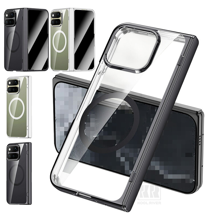 Pixel 11 Pro Fold �P�[�X �N���A �J�o�[ �O�ʋ����K���X ���b�L ���� �����K���X+�v���X�`�b�N �q���W�ی� Qi�[�d ���C�����X�[�d�Ή� �V���v�� �������