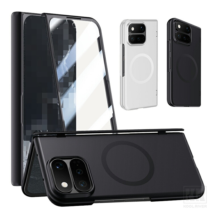 Pixel 11 Pro Fold �P�[�X �J�o�[ �O�ʋ����K���X �����K���X+�v���X�`�b�N �q���W�ی� Qi�[�d ���C�����X�[�d�Ή� �ی�P�[�X