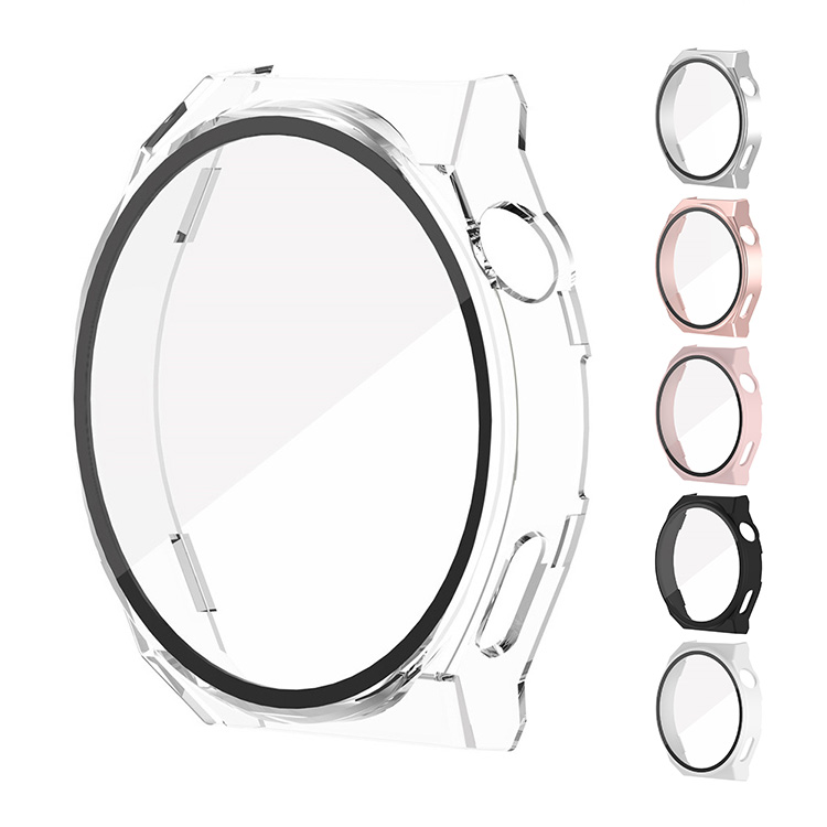HUAWEI WATCH GT3 Pro �P�[�X 46mm �J�o�[ �����K���X�i�K���X�t�B�����j�t�� �S�ʕی� �t���ی�P�[�X �t�@�[�E�F�C�E�H�b�` GT3 �v�� �P�F/�N���A