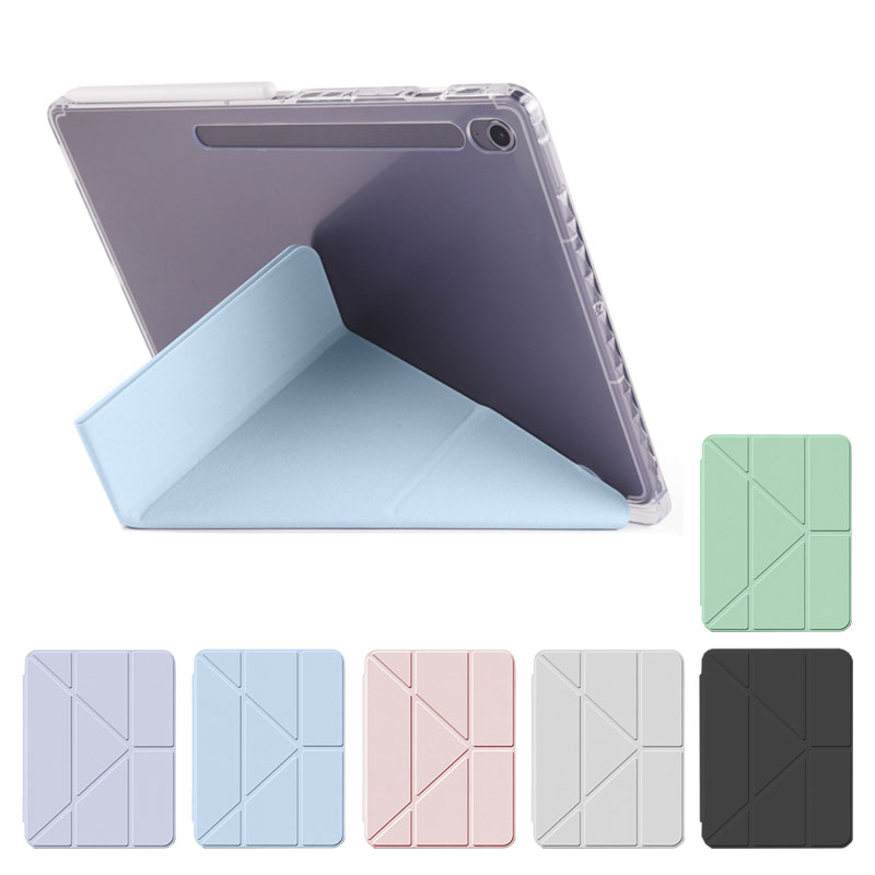 Galaxy Tab A11�P�[�X Tab A11+ 8.7/11�C���` �蒠�^ �J�o�[ �I�[�g�X���[�v �@�\�t�� �N���A �w�ʓ��� PU���U�[ �X�^���h�@�\ �y�����[ �T���X��