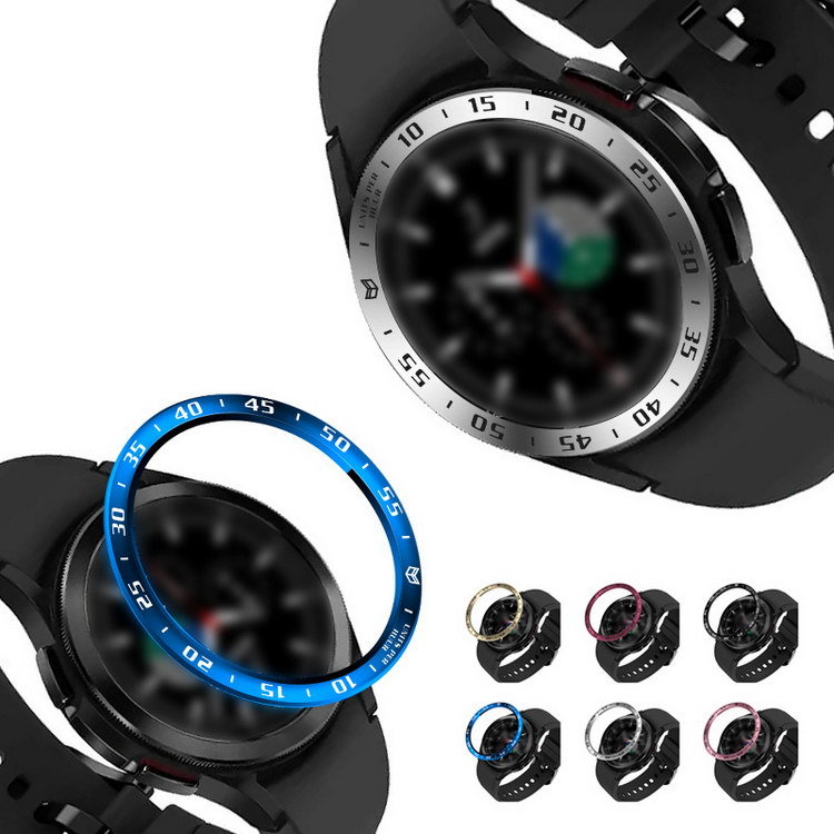 Galaxy Watch 4 Classic 42mm/46mm ベゼルリング 保護カバー ベゼルリング フレーム ステンレス 取付簡単 粘着式 ギャラクシーウォッチ｜it-donya