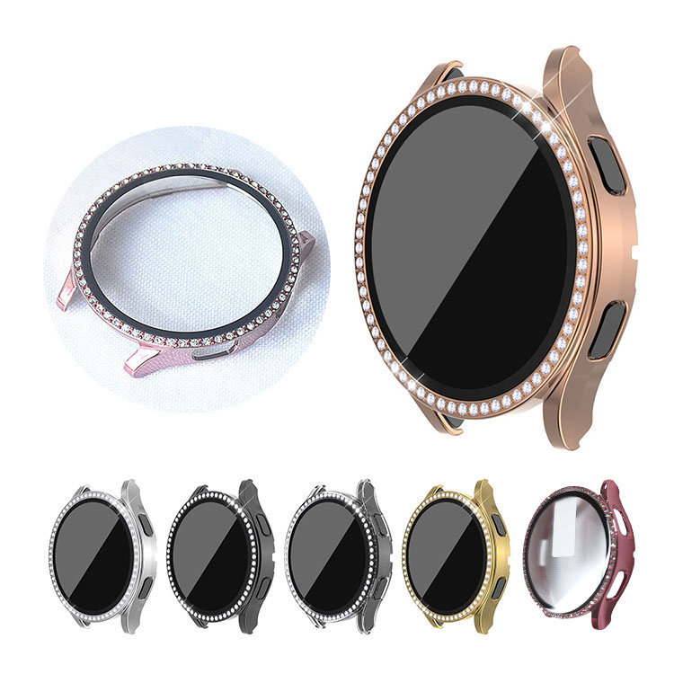 Galaxy Watch 4 40mm/44mm ケース カバー 強化ガラス付き ラインストーン きらきら かわいい レディース 保護カバー 保護ケース ギャラクシーウォッチ｜it-donya