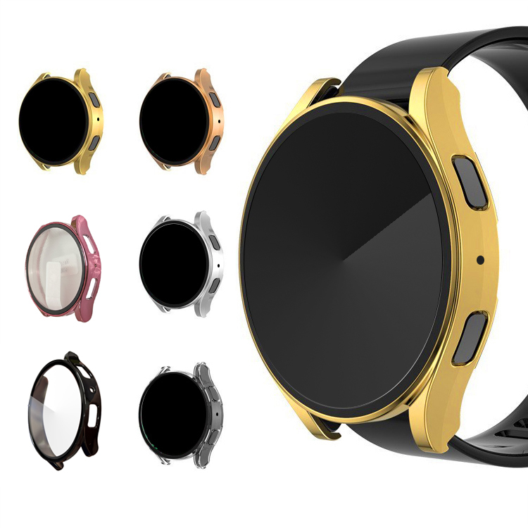 Galaxy Watch 6 �P�[�X �ϏՌ� ���b�L �J�o�[ �����K���X �K���X�t�B�����t�� �S�ʕی� �t���ی�P�[�X �M�����N�V�[�E�H�b�`6 40/44mm �P�F/�N���A