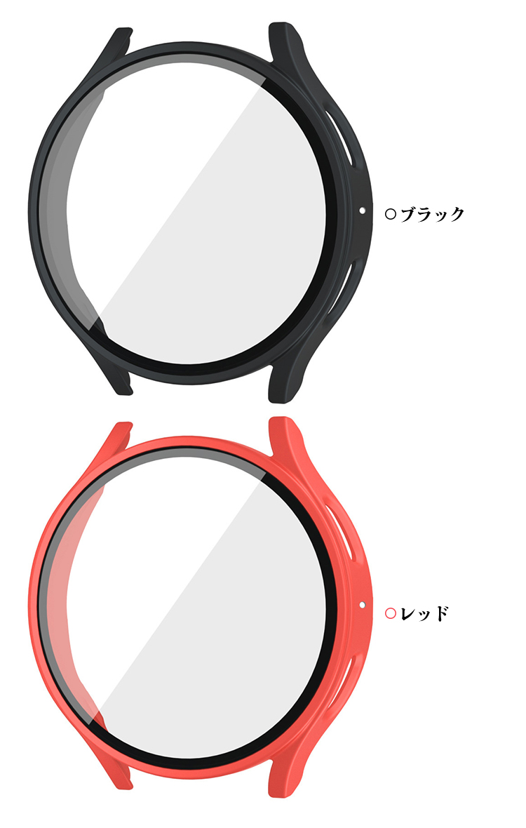 Galaxy Watch 6 ケース 耐衝撃 カバー 強化ガラス ガラスフィルム付き 全面保護 液晶保護ケース ギャラクシーウォッチ6 40/44mm 単色/クリア フィルム一体｜it-donya｜06