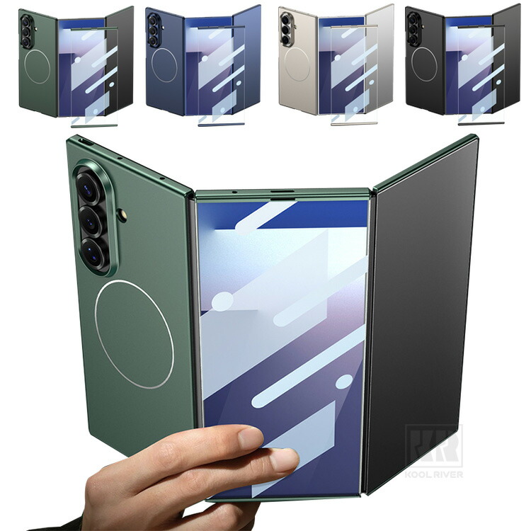 Galaxy Z TriFold �P�[�X �J�o�[ �܂肽���݌^ �O�܂� �v���X�`�b�N �����K���X�t�B�����t�� Qi���C�����X�[�d�Ή� �ϏՌ��P�[�X  Samsung �M�����N�V�[