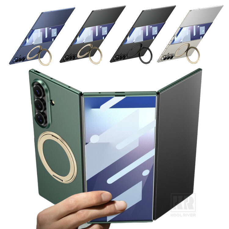 Galaxy Z TriFold �P�[�X �J�o�[ �܂肽���݌^ �O�܂� �v���X�`�b�N �����K���X�t�B�����t�� �}�O�l�b�g���ԍڃz���_�[�Ή� ��̌^�����O�t��