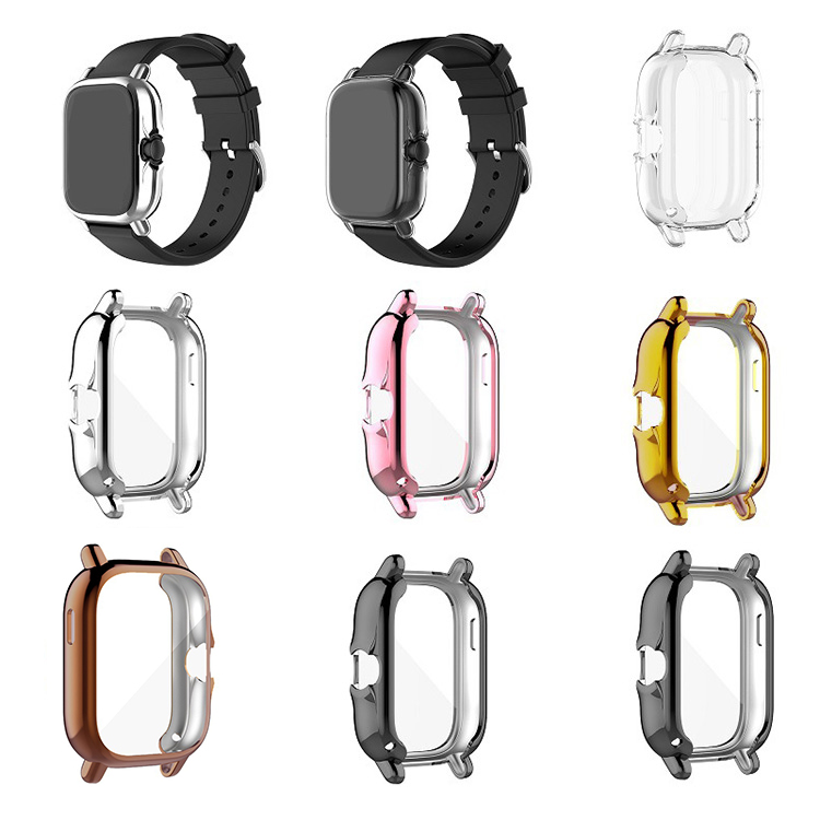 Amazfit GTS 2/2e ���b�L �P�[�X/�J�o�[ �ی�P�[�X �J�o�[ �\�t�g TPU ���b�L �v���e�N�^�[�J�o�[ �ϏՌ� �\�t�g�J�o�[