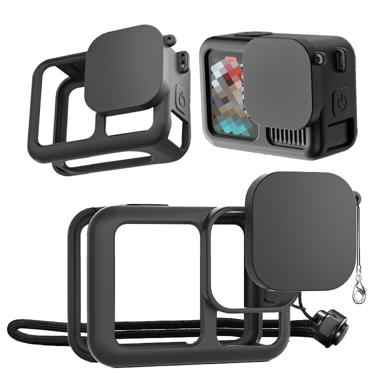 GoPro Hero 13 Black �P�[�X �ϏՌ� �J�o�[ �����Y�J�o�[ �V���R�� �����Y�L���b�v�t�� �R �X�g���b�v �S�[�v�� �q�[���[13 �u���b�N �\�t�g�P�[�X/�J�o�[