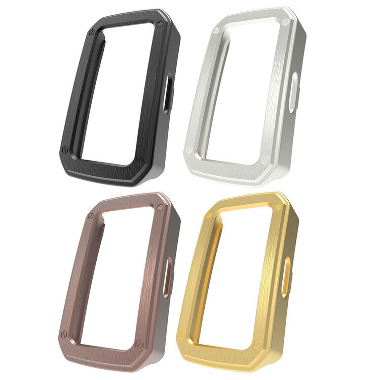 HUAWEI Band 10 ケース Band10 Aluminum Edition 耐衝撃 カバー メッキ アルミ調 メタル調 金属風 ヘアラインストライプ柄 ハードケース 保護ケース/カバー |  | 01