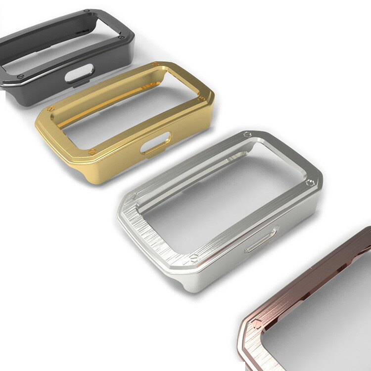 HUAWEI Band 10 ケース Band10 Aluminum Edition 耐衝撃 カバー メッキ アルミ調 メタル調 金属風 ヘアラインストライプ柄 ハードケース 保護ケース/カバー |  | 03